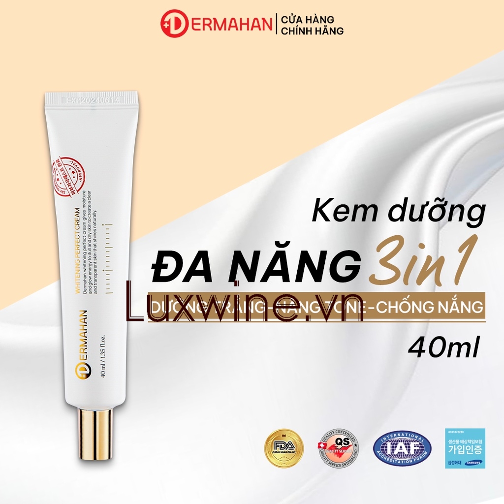 Kem Dưỡng Đa Năng 3 Trong 1 Dermahan Whitening Perfect Cream 40ml